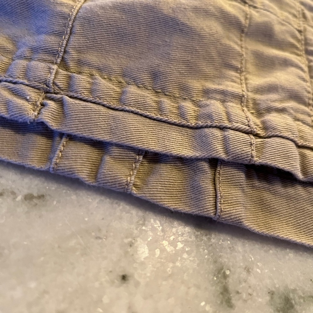 Khaki Colored Patchwork Ann Taylor Loft Midi Skirt - image 2